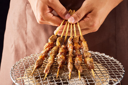 烧烤羊肉串美食美味高清图片素材