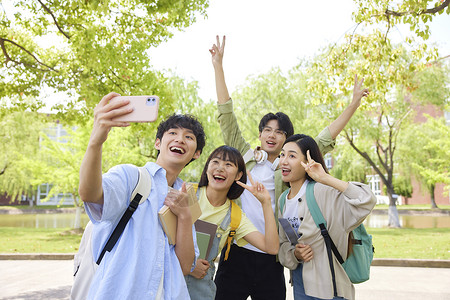 青年节手机校园活力大学生手机自拍背景