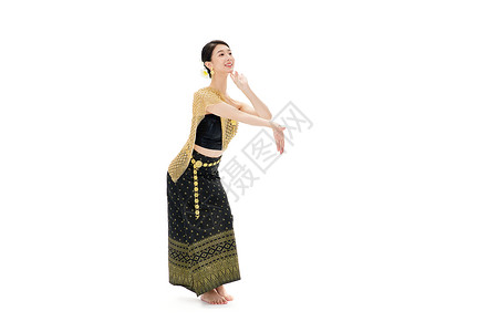 舞蹈的少数民族傣族女性图片