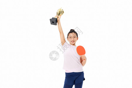 小女孩乒乓球运动获奖图片