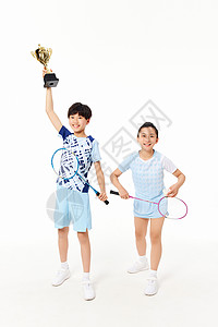 儿童羽毛球比赛获奖背景图片