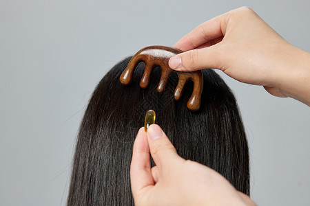 女性养发护发背景图片