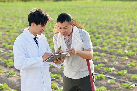 科研人员和农民沟通图片
