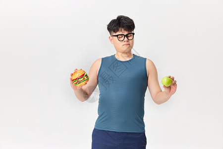 减肥男性选择饮食背景图片