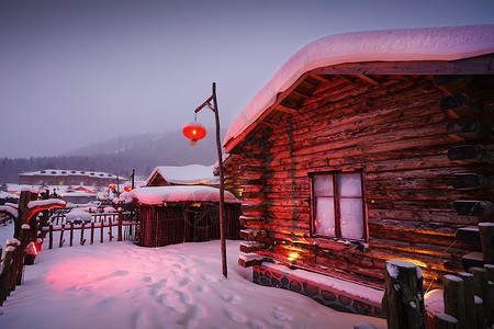 5A风景区东北雪乡旅游景区背景图片