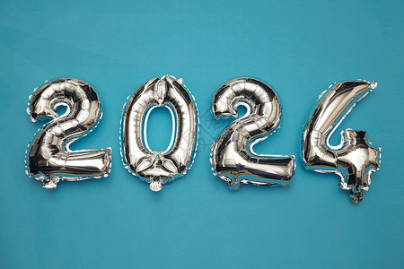 2024新年气球静物背景背景图片