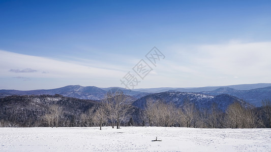 东北雪谷风景区背景图片