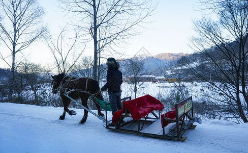 5A风景区东北雪谷背景图片