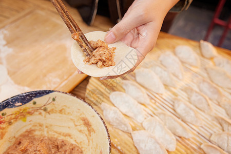 新年包饺子节日包饺子高清图片