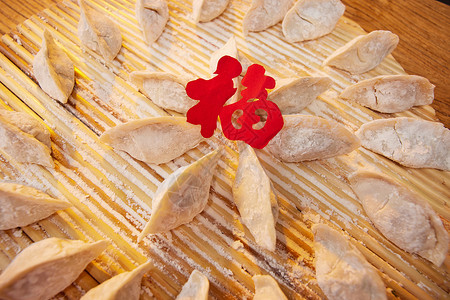 新年美味的水饺图片素材