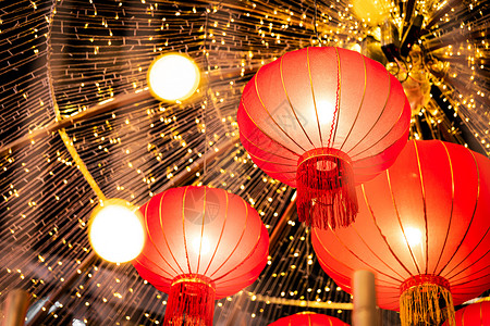 北京前门大街新年氛围背景图片