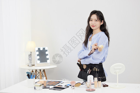 专业化妆师美女形象背景图片