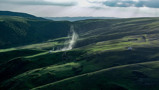 柱和梁内蒙古高山牧场景观背景