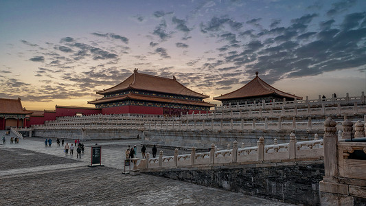 北京景区北京故宫古建筑景观背景