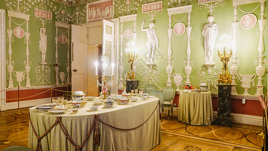 博物馆餐厅圣彼得堡叶卡捷琳娜宫背景