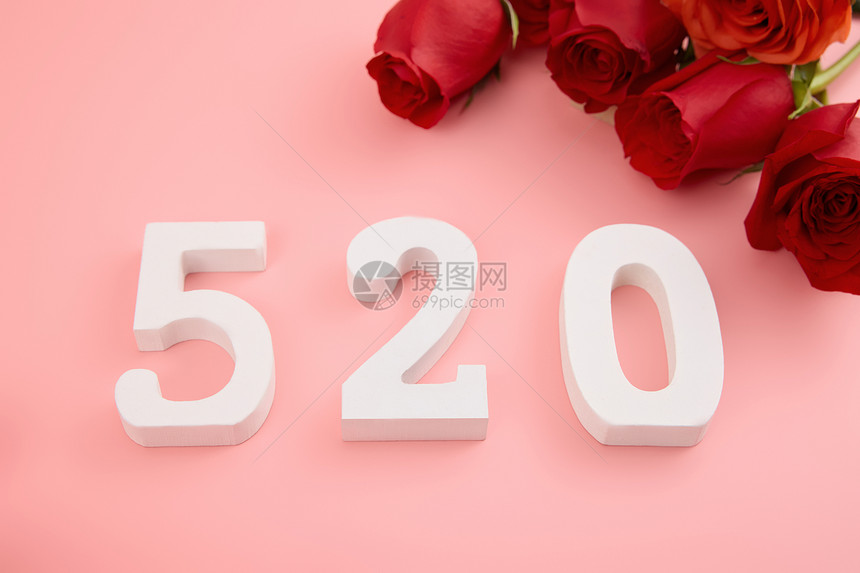 520数字模型红玫瑰特写图片