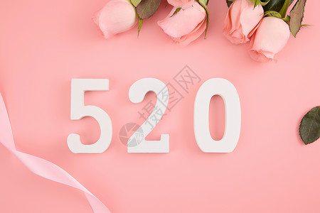 粉色玫瑰花装饰520粉色玫瑰装饰背景背景