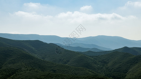 大青山内蒙古高山叠嶂植被云彩背景