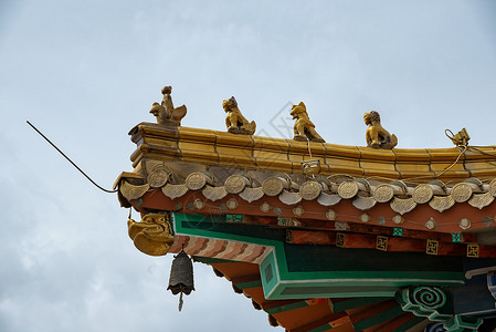 内蒙古美岱召藏传佛教建筑景观背景