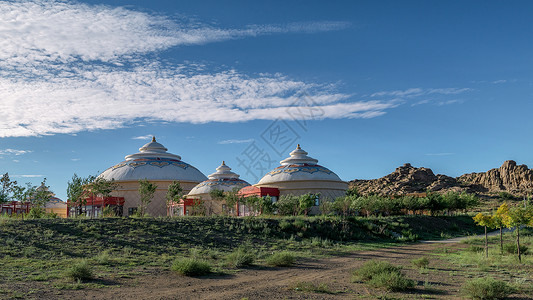 蒙元文化内蒙古吉穆斯泰4A旅游景区夏季景观背景