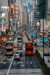 主图车香港城市街景公共交通工具叮叮车背景