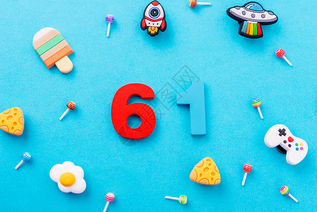 儿童棒棒糖开心的六一儿童节背景图背景