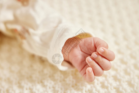 可爱的婴儿小宝宝手部特写图片素材