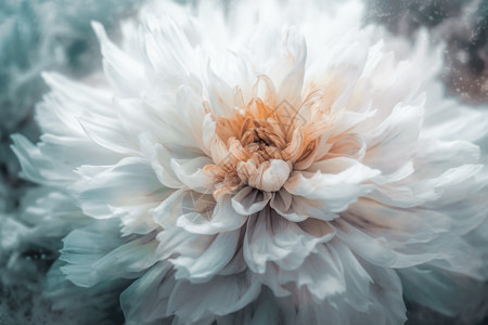 白色油画艺术风格的花朵背景图片