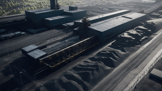 煤矿存储工业区图片