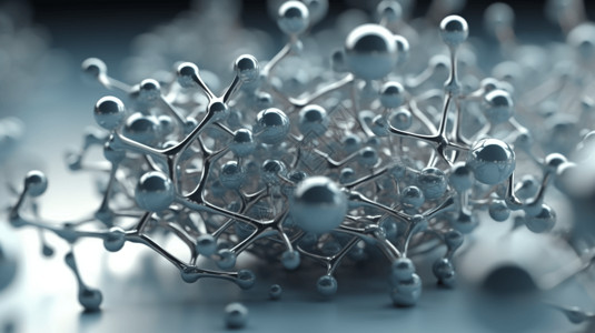 金属纹理分子结构背景图片