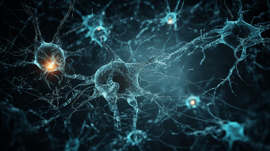 神经元概念细胞神经元医疗背景设计图片