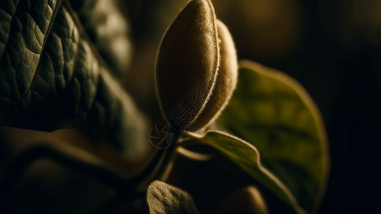 大豆植物特写背景图片