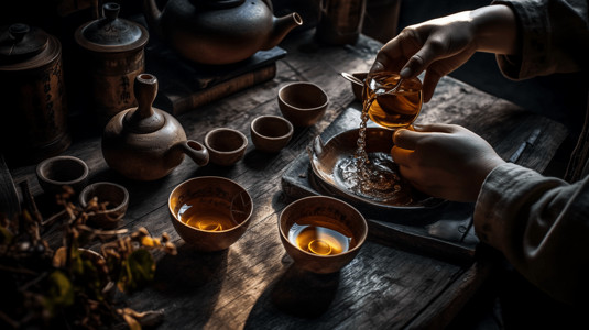 流程审批茶饮冲泡流程背景