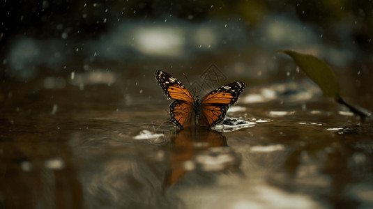 一只孤独的蝴蝶图片