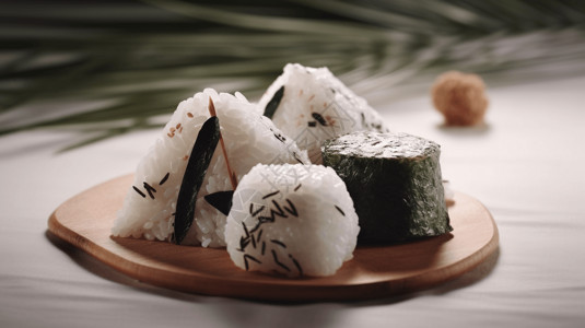 日式海苔饭团图片