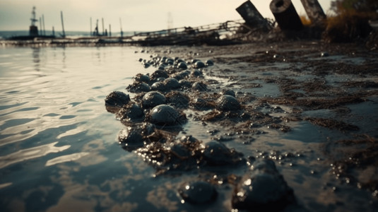 沿海垃圾和垃圾受溢油污染的沿海地区背景
