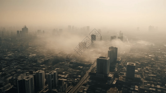 被污染的城市被空气污染的城市背景