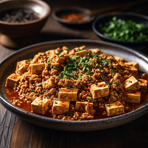 肉末蒸豆腐美味麻婆豆腐背景