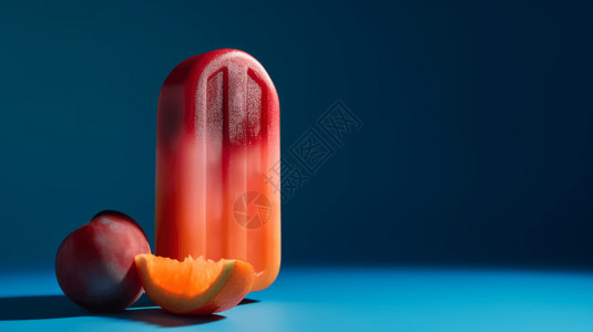 夏日美味水果冰棍图片