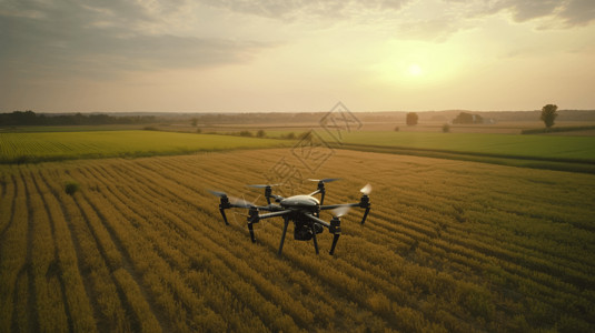 无人机通过使用多光谱成像监视农田情况图片