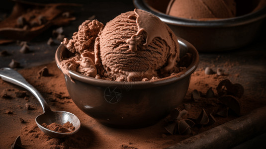 冰淇凌素材美味巧克力冰淇凌背景