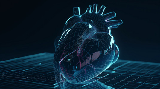 人类心脏视角的心率监测器图片