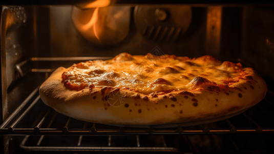烤箱里的一杯披萨图片