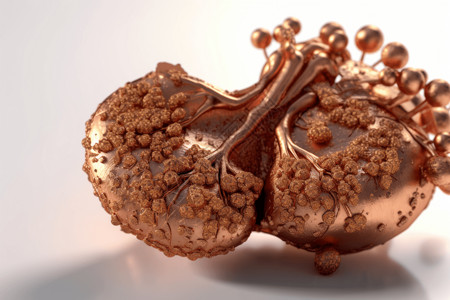 巧克力产品宣传图美丽的肝脏3D效果设计图片