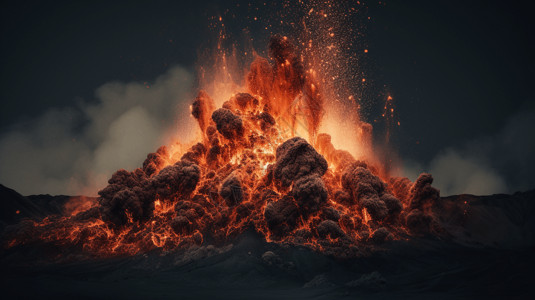 火山喷发纪念馆火山喷发设计图片