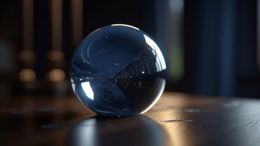 玻璃球质感通透的水晶球背景