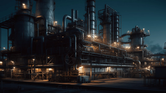 化工厂夜景图背景图片
