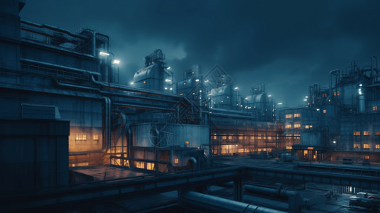 工厂综合体的全景图图片