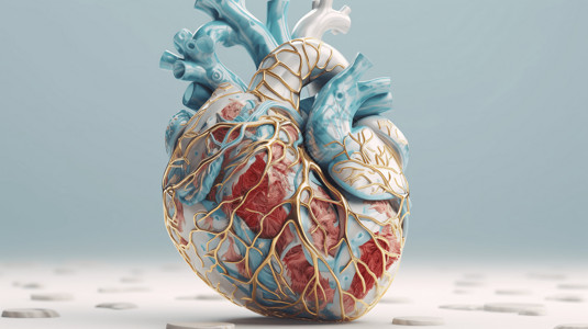小产品3D艺术心脏插画