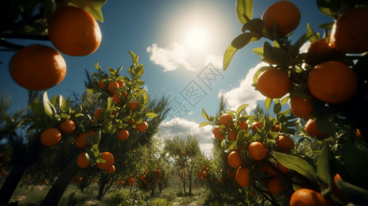 橙子丰收季节图片